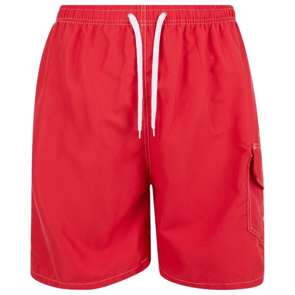 Men Swim Shorts, Swimming Trunks, 3 Pocket Cargo Swimwear, Red - Picture 1 of 7